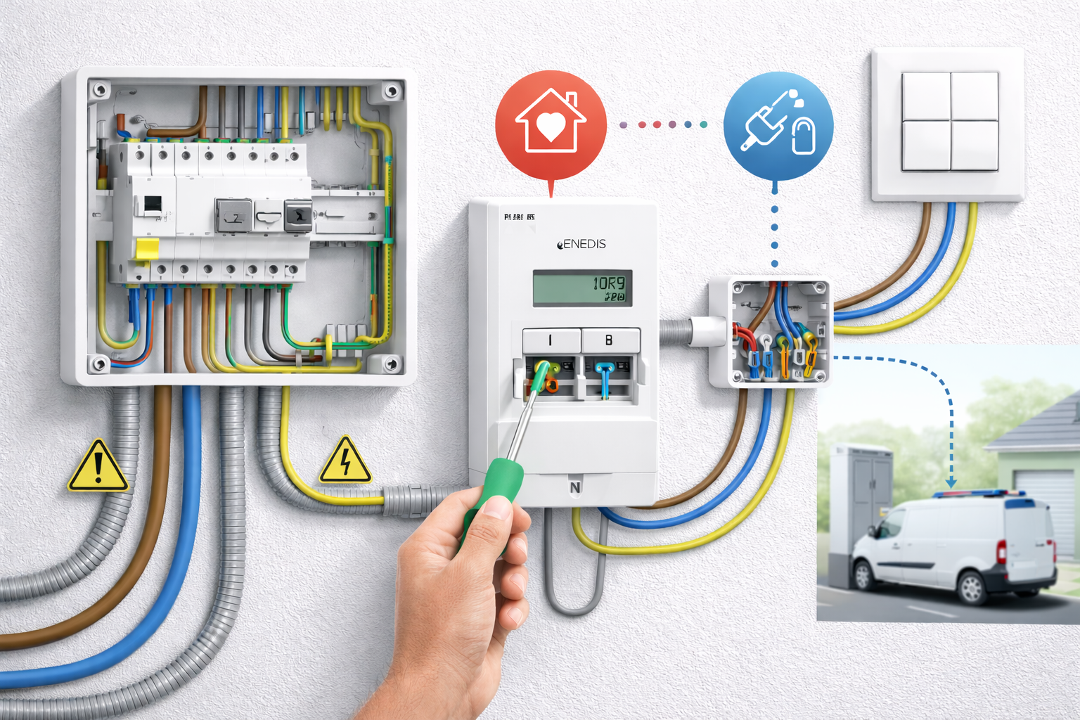 Étapes raccordement maison neuve Enedis